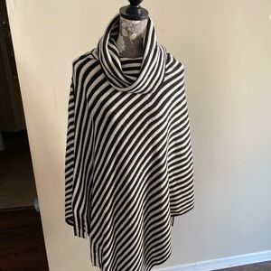 Striped poncho